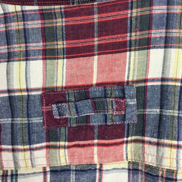 Men’s Orvis Long Sleeve Plaid Linen Cotton Shirt - Picture 5 of 6